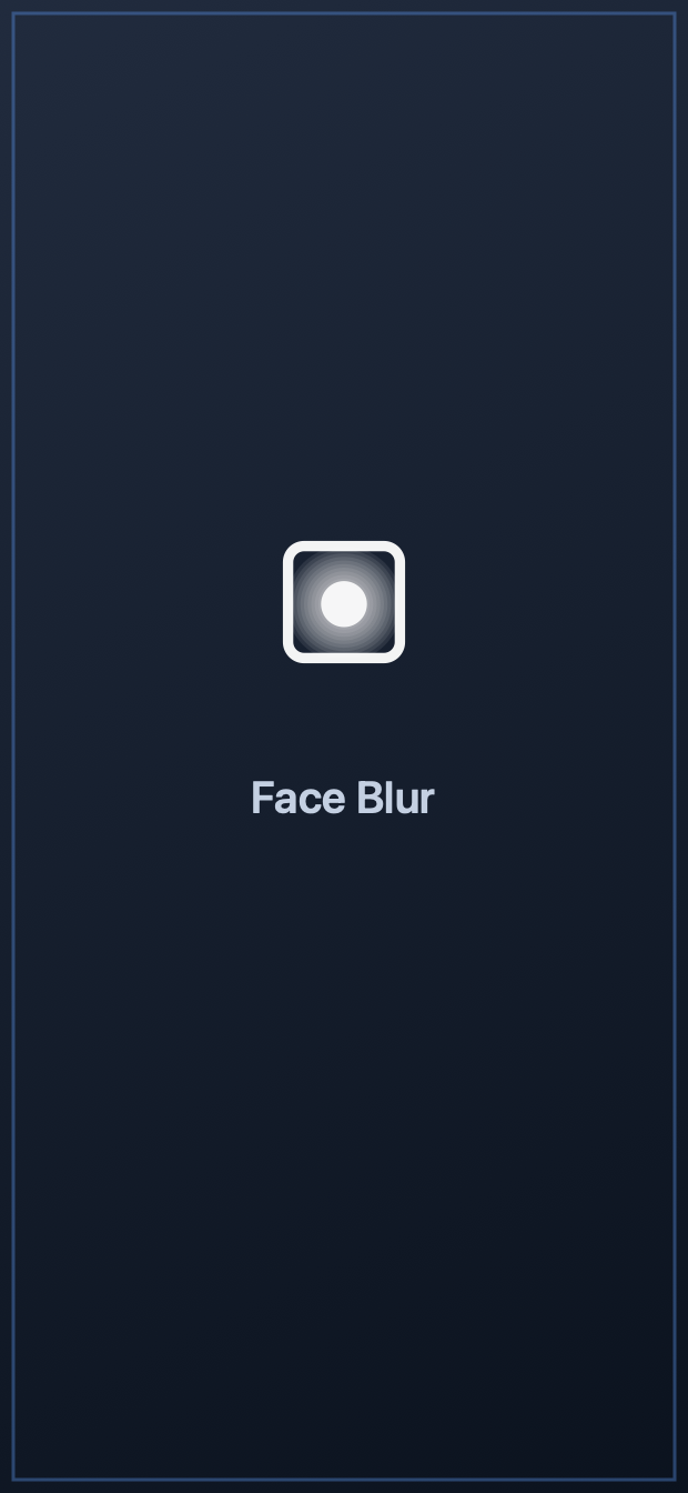 Detected faces outlined in the Blur Photo editor before the blur is applied